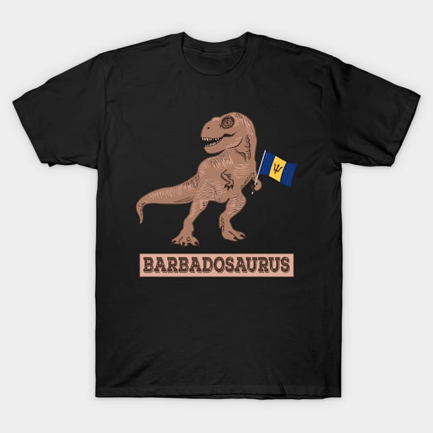 Bajan T-Rex T-Shirt by sqwear